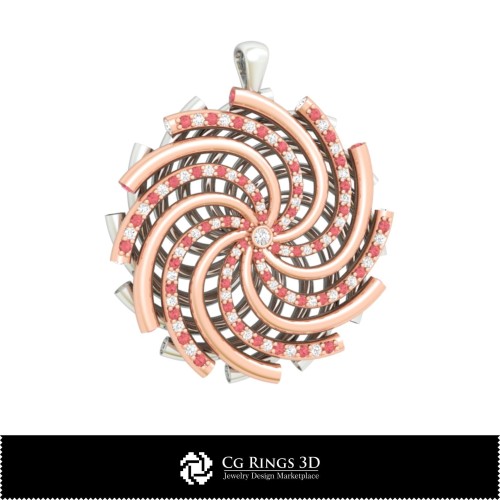 Schmuck-Anhänger 3D-CAD Schmuck 3D-CAD, Anhänger 3D-CAD, 3D-Diamantanhänger, 3D-Blumenanhänger