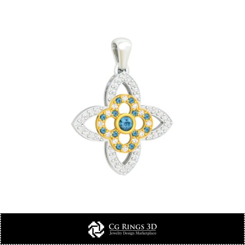 Schmuck-Anhänger 3D-CAD, Schmuck 3D-CAD, Anhänger 3D-CAD, 3D-Diamantanhänger, 3D-Kinderanhänger, 3D-Blütenanhänger