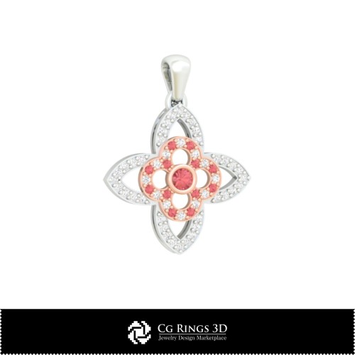 珠宝-吊坠 3D CAD 珠宝 3D CAD、吊坠 3D CAD、3D 钻石吊坠、3D 儿童吊坠、3D 花卉吊坠