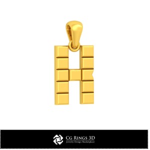 带字母K的3D CAD吊坠 家居，珠宝3D CAD，吊坠3D CAD，3D字母吊坠
