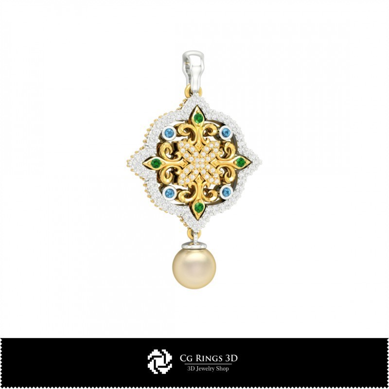 3D-Perlenanhänger für Zuhause, Schmuck-3D-CAD, Anhänger-3D-CAD, 3D-Diamantanhänger, 3D-Perlenanhänger