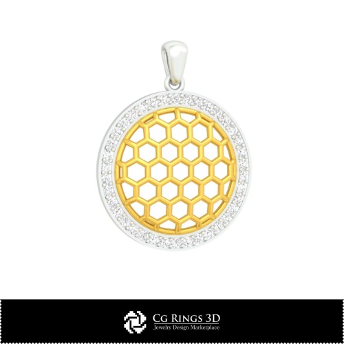 Pendentif hexagone 3D CAO pour la maison, Bijoux CAO 3D, Pendentifs CAO 3D, Pendentifs diamant 3D, Pendentifs boule 3D