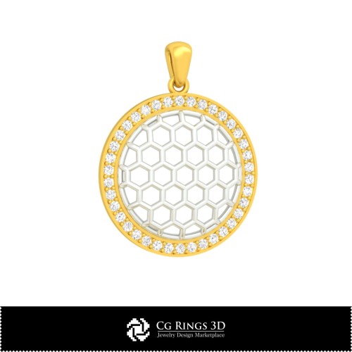 Ciondolo Esagono 3D CAD Casa, Gioielli 3D CAD, Ciondoli 3D CAD, Ciondoli Diamante 3D, Ciondoli Sfera 3D