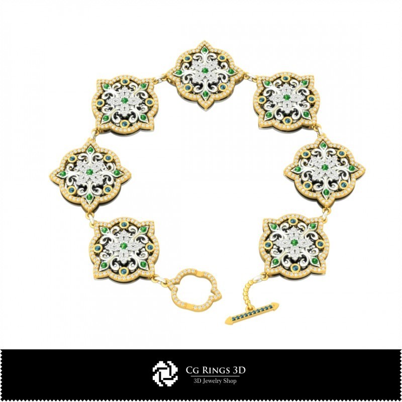 3D-Armband mit Diamanten Zuhause, Schmuck 3D-CAD, Armbänder 3D-CAD, 3D-Diamantarmbänder, 3D-Armbänder