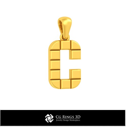 Colectie 3D CAD de pandantive cu inițiale Acasă, Bijuterii 3D CAD, Pandantive 3D CAD, Colecții de bijuterii 3D CAD, Pandantiv