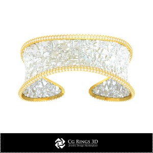 3D-CAD Ice-Armband Home, Schmuck 3D-CAD, Armbänder 3D-CAD, 3D-Diamantarmbänder, 3D-Armbänder, 3D-Manschettenarmband 2