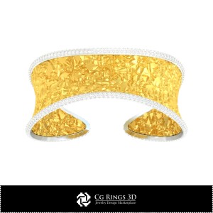 Pulsera Ice en CAD 3D para el hogar, Joyería CAD 3D, Pulseras CAD 3D, Pulseras de diamantes CAD 3D, Pulseras 3D, Pulsera rígida
