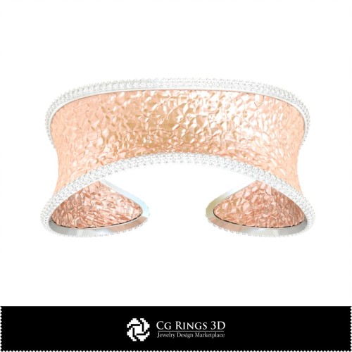 3D CAD 冰手链家居, 珠宝3D CAD, 手链3D CAD, 3D钻石手链, 3D手链, 3D宽手镯