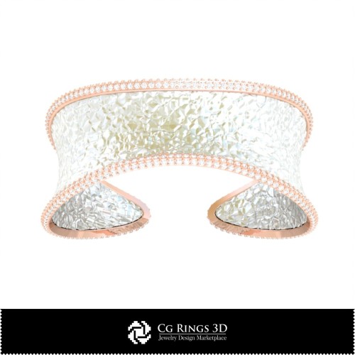 3D CAD 冰手链家居, 珠宝3D CAD, 手链3D CAD, 3D钻石手链, 3D手链, 3D宽手镯