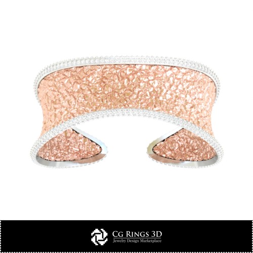 3D-CAD-Eis-Armband Home, Schmuck 3D-CAD, Armbänder 3D-CAD, 3D-Diamantarmbänder, 3D-Armbänder, 3D-Manschettenarmband