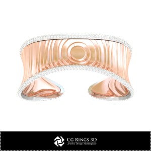 3D-CAD Eis-Armband Zuhause, Schmuck 3D-CAD, Armbänder 3D-CAD, 3D-Diamantarmbänder, 3D-Armbänder, 3D-Manschettenarmband