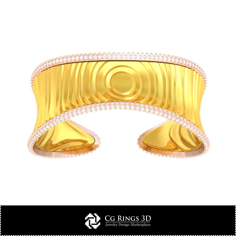 3D-CAD Eis-Armband Zuhause, Schmuck 3D-CAD, Armbänder 3D-CAD, 3D-Diamantarmbänder, 3D-Armbänder, 3D-Manschettenarmband