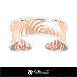 Bracciale Ice 3D CAD Home, Gioielli 3D CAD, Bracciali 3D CAD, Bracciali con Diamanti 3D, Bracciali 3D, Bracciale Rigido 3D 2