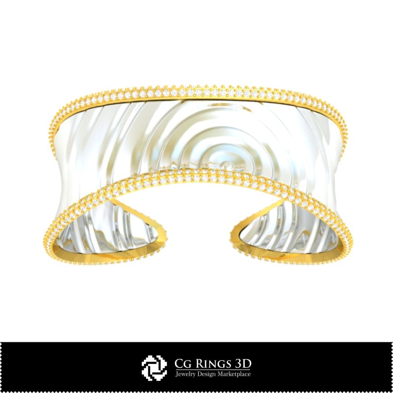 Bracelet Ice 3D CAO pour la maison, Bijoux 3D CAO, Bracelets 3D CAO, Bracelets diamants 3D, Bracelets 3D, Bracelet manchette 3D