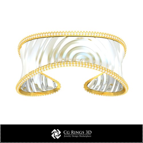 Bracciale Ice 3D CAD Home, Gioielli 3D CAD, Bracciali 3D CAD, Bracciali con Diamanti 3D, Bracciali 3D, Bracciale Rigido 3D
