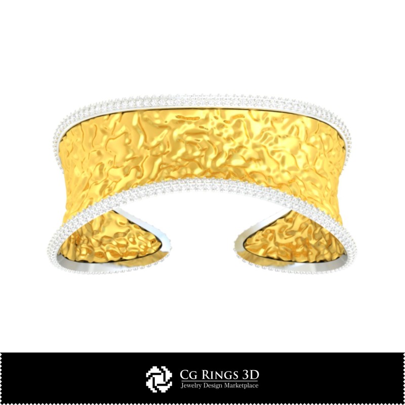 3D CAD 冰晶手链 家居，珠宝 3D CAD，手链 3D CAD，3D 钻石手链，3D 手链，3D 宽手镯