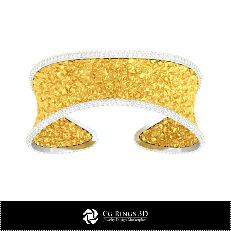 Bracciale Ice 3D CAD Casa, Gioielli 3D CAD, Bracciali 3D CAD, Bracciali con Diamanti 3D, Bracciali 3D, Bracciale Cuff 3D