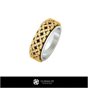 Fedi nuziali da donna 3D con diamanti Home, Gioielli CAD 3D, Anelli CAD 3D, Fedi nuziali 3D 2