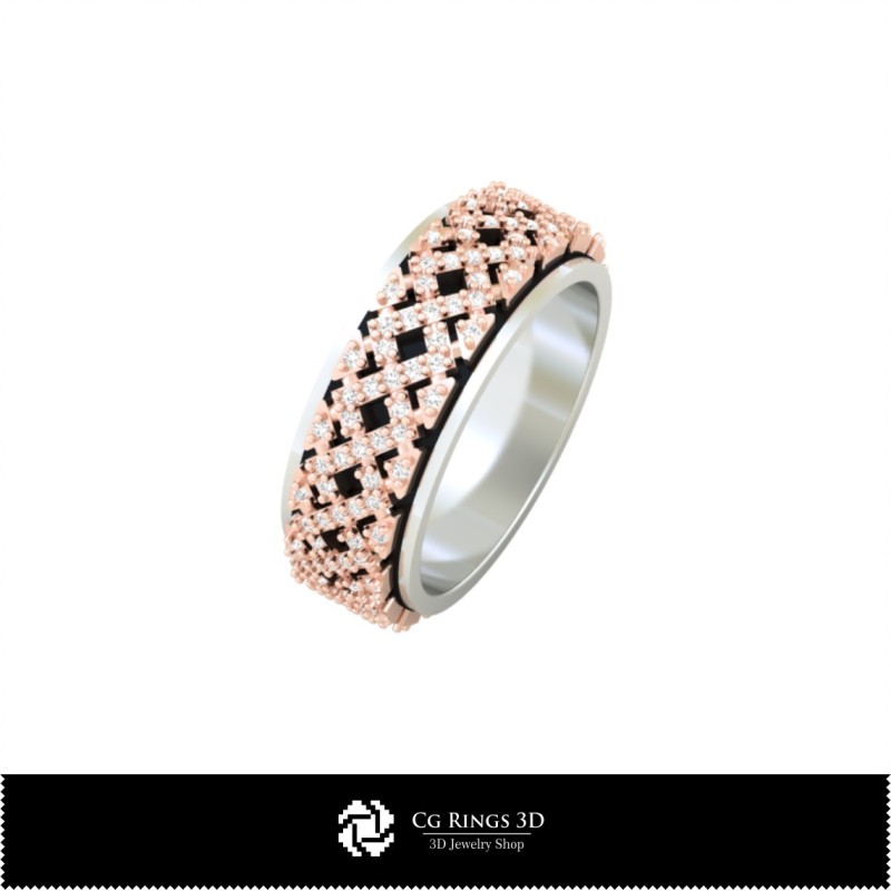 Alliances de mariage 3D pour femmes avec diamants - Bijoux 3D CAO, Bagues 3D CAO, Alliances 3D