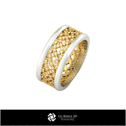 3D Damen-Trauringe mit Diamanten Home, Schmuck 3D CAD, Ringe 3D CAD, Trauringe 3D