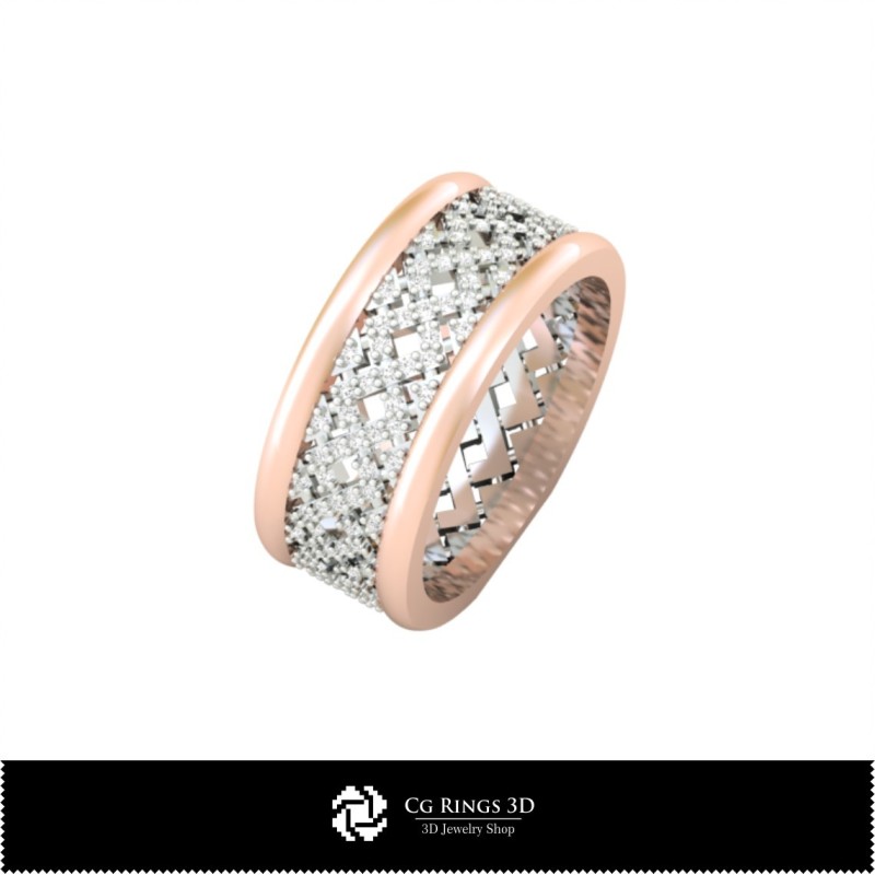 Alliances de mariage 3D pour femmes avec diamants Accueil, Bijoux 3D CAO, Bagues 3D CAO, Alliances 3D