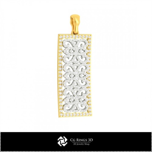 3D-Anhänger mit Diamanten Home, Schmuck 3D-CAD, Anhänger 3D-CAD, 3D-Diamantanhänger