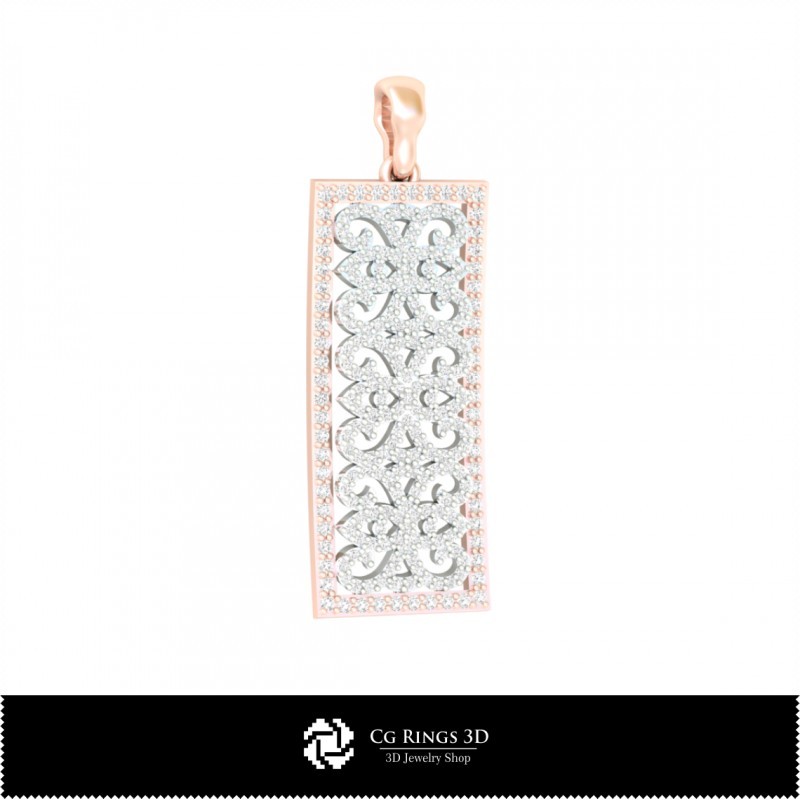 Colgante 3D con diamantes Casa, Joyería CAD 3D, Colgantes CAD 3D, Colgantes de diamantes 3D