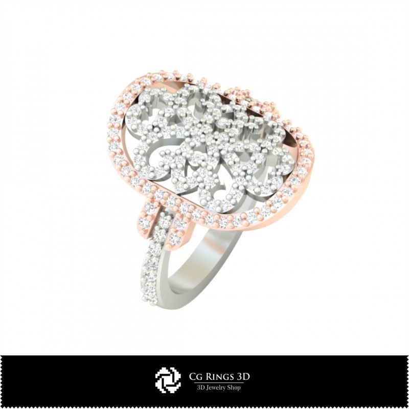 Inel cu diamant 3D pentru casă, bijuterii 3D CAD, inele 3D CAD, inele cu diamante 3D, inele de modă 3D