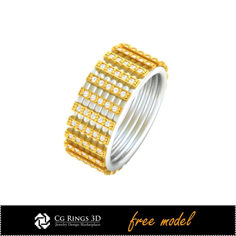 Model 3D CAD pentru Inele - Model 3D Gratuit pentru Acasă, Bijuterii 3D CAD, Bijuterii 3D Gratuite, Inele 3D CAD, Verighete 3D,