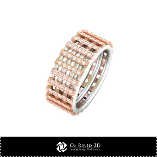 Anello Gioielli 3D CAD Casa, Gioielleria 3D CAD, Anelli 3D CAD, Fedi Nuziali 3D, Anelli con Diamanti 3D, Fedine Eternità 3D