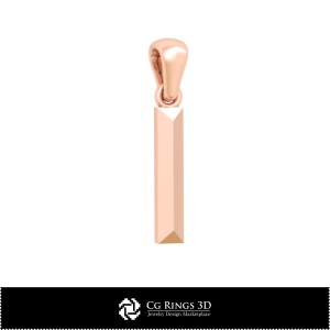 3D CAD Pendant With Letter I Home, Jewelry 3D CAD, Pendants 3D CAD , 3D Letter Pendants 2