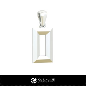 Colgante 3D CAD con letra O Hogar, Joyería 3D CAD, Colgantes 3D CAD, Colgantes de letra 3D 2