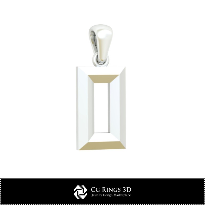 3D CAD 字母 O 吊坠 家居首饰 3D CAD 吊坠 3D 字母吊坠