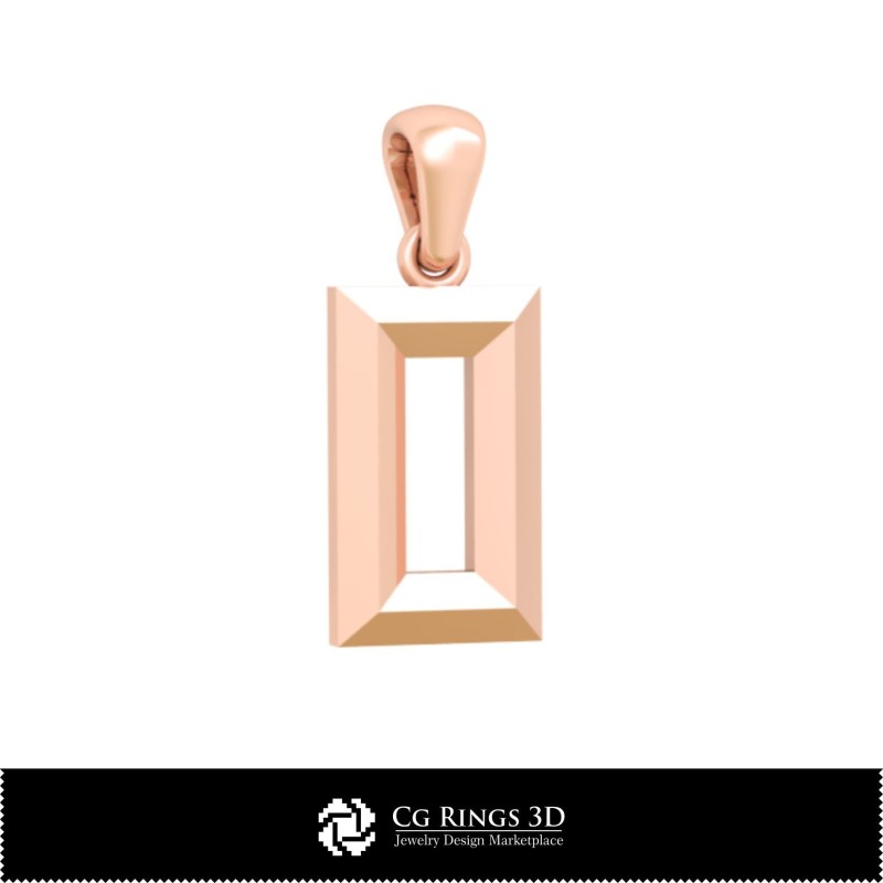 3D CAD 字母 O 吊坠 家居首饰 3D CAD 吊坠 3D 字母吊坠