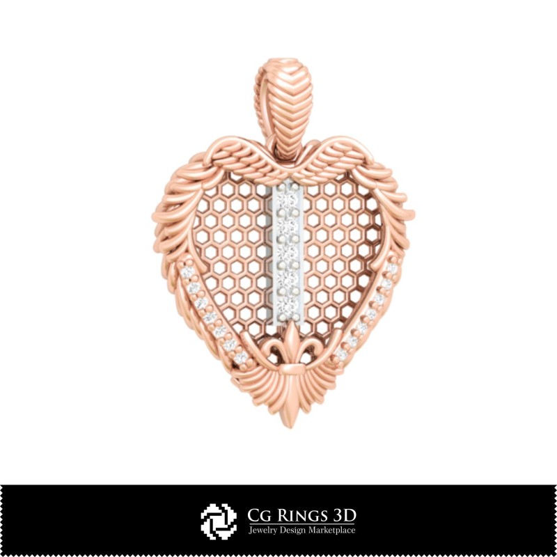 Pendentif 3D CAO avec lettre I pour la maison, Bijoux 3D CAO, Pendentifs 3D CAO, Bijoux vintage 3D CAO, Pendentifs diamants 3D,