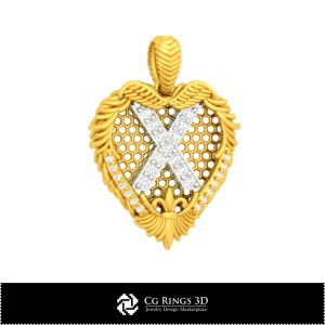 Pandantiv cu litera X - CAD 3D pentru casă, CAD 3D bijuterii, CAD 3D pandantive, pandantive 3D cu litere 2