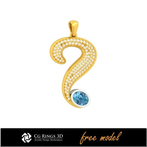 Colgante - Modelo 3D gratuito (Covid-19) Hogar, CAD 3D de Joyería, Joyería 3D gratuita, CAD 3D de Colgantes, Colgantes de