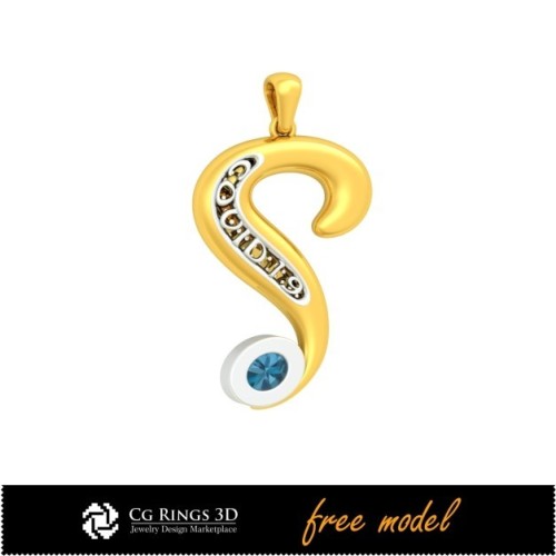 Ciondolo - Modello 3D gratuito (Covid-19) Casa, Gioielleria 3D CAD, Gioielli 3D gratuiti, Ciondoli 3D CAD, Ciondoli con