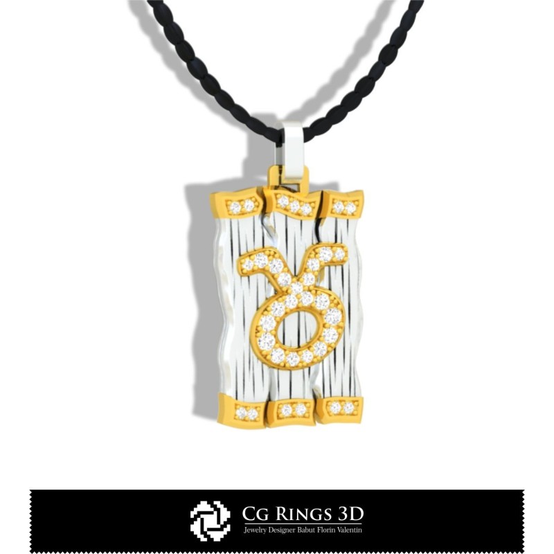 Pandantiv Zodia Taur - CAD 3D Acasă, Bijuterii CAD 3D, Pandantive CAD 3D, Pandantive cu Diamante 3D, Pandantive Zodii 3D