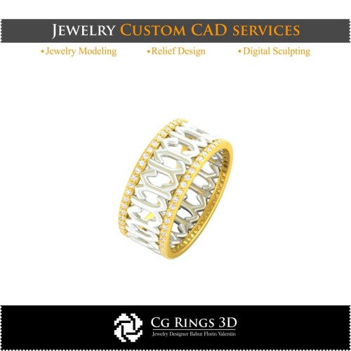 Ring mit Widder-Zeichen - 3D-CAD Home, Schmuck 3D-CAD, Ringe 3D-CAD, Eheringe 3D, Eternity-Ringe 3D