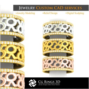 Bague avec le signe du Taureau - DAO 3D pour la maison, DAO 3D pour bijoux, DAO 3D pour bagues, alliances 3D, anneaux éternité