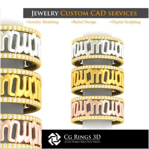 Ring mit Skorpion-Zeichen - 3D-CAD Home, Schmuck 3D-CAD, Ringe 3D-CAD, Eheringe 3D, Eternity-Bänder 3D