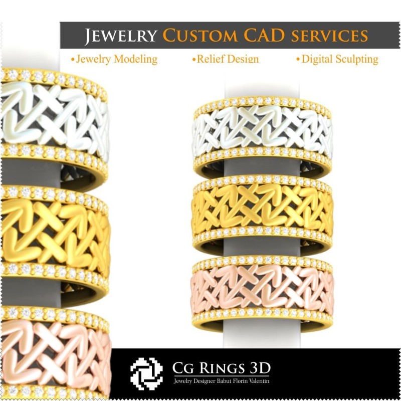 Ring mit Schütze-Tierkreiszeichen - 3D-CAD Home, Schmuck 3D-CAD, Ringe 3D-CAD, Eheringe 3D, Eternity-Ringe 3D