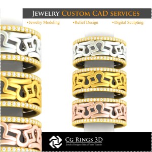 Anello con Bilancia Zodiacale - CAD 3D Casa, Gioielli CAD 3D, Anelli CAD 3D, Fedine 3D, Fedi Eternity 3D
