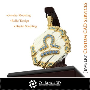 Colgante del Signo Libra - CAD 3D para Hogar, CAD 3D de Joyería, CAD 3D de Colgantes, CAD 3D de Joyería Vintage, Colgantes