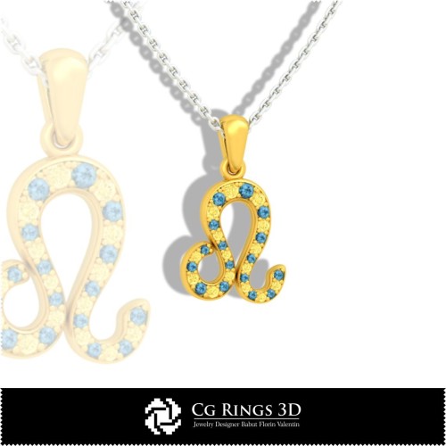 Colecție de pandantive copii zodiacale 3D CAD Acasă, bijuterii 3D CAD, pandantive 3D CAD, colecții de bijuterii 3D CAD, literă