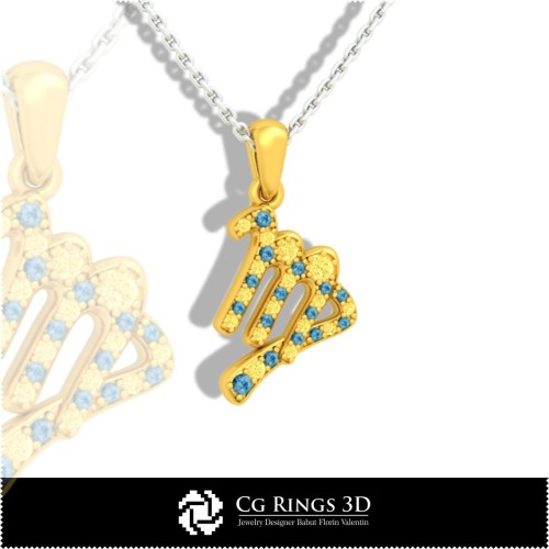 Colección de Colgantes de Niños del Zodiaco CAD 3D, CAD 3D de Joyería, Colgantes CAD 3D, Colecciones de Joyería CAD 3D, CAD 3D