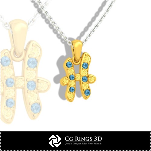 Collection de pendentifs d'enfants du zodiaque CAO 3D, CAO 3D de bijoux, CAO 3D de pendentifs, Collections de bijoux CAO 3D,