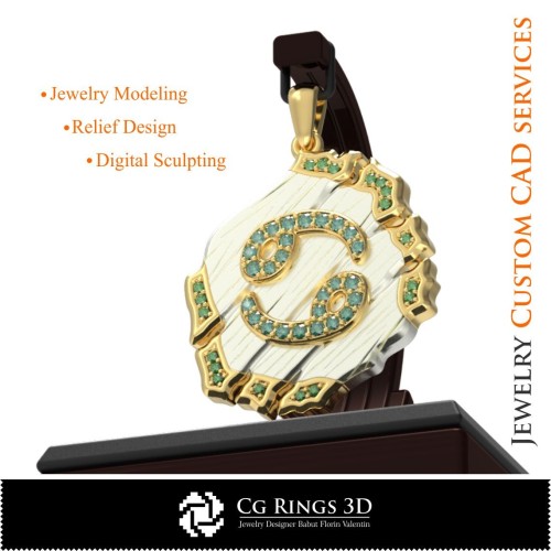 Sammlung von Sternzeichen-Anhängern - 3D-CAD für Zuhause, Schmuck-3D-CAD, Anhänger-3D-CAD, Schmuckkollektionen-3D-CAD,