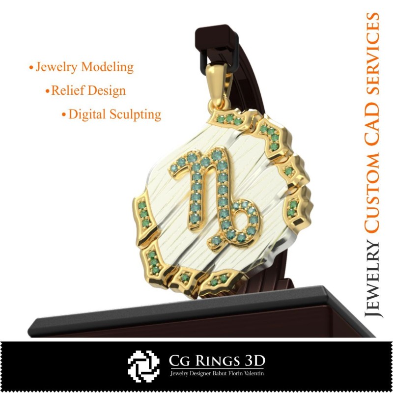 Colecție de pandantive zodiacale - CAD 3D pentru casă, CAD 3D bijuterii, CAD 3D pandantive, colecții de bijuterii CAD 3D,